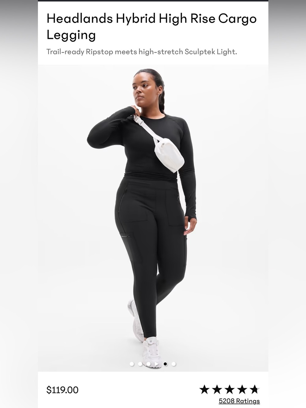 Athleta Headlands Hybrid Cargo Legging NWT